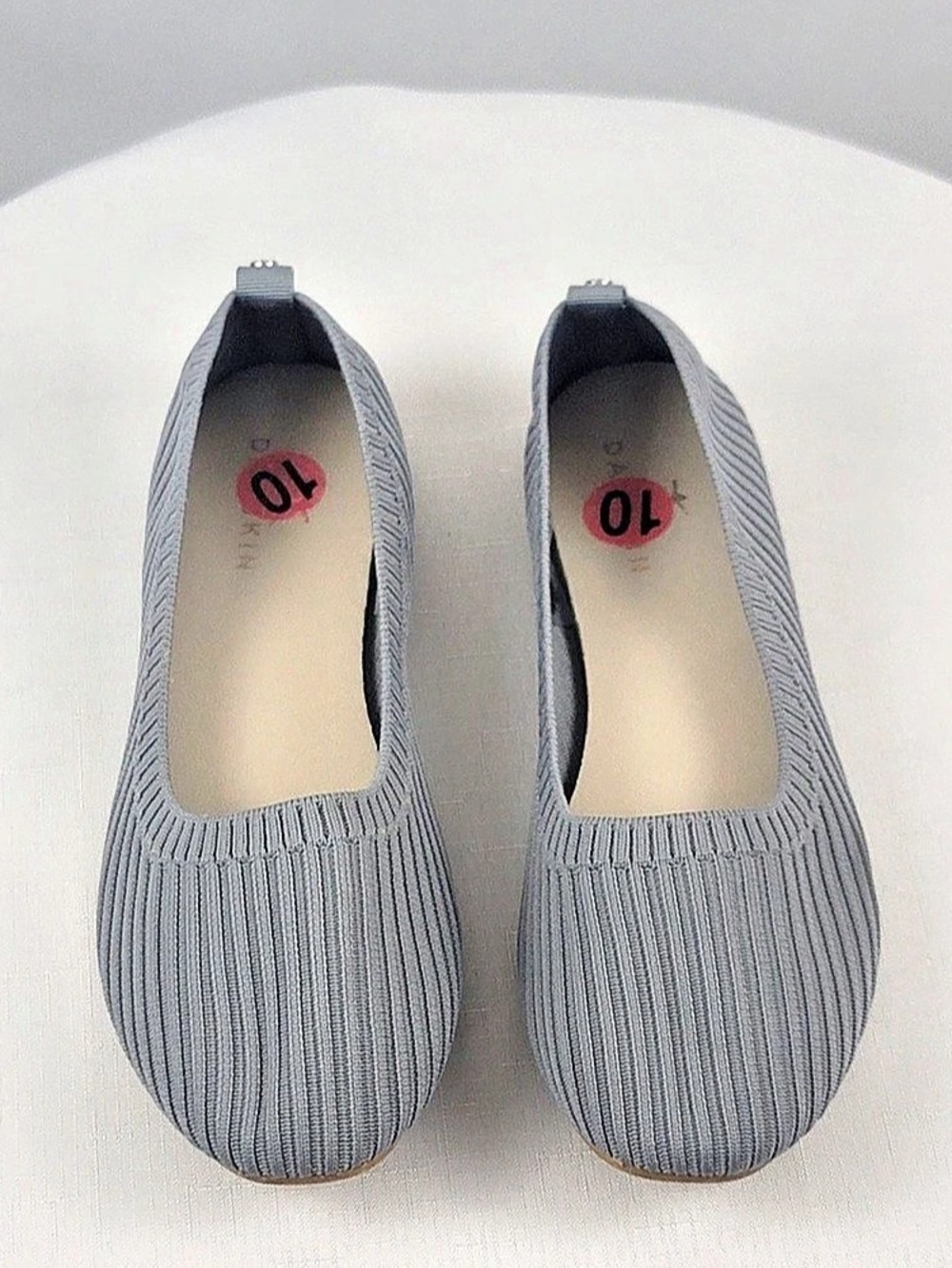 Size 10 The Point Knit Pointed-Toe Flats Gray US 10